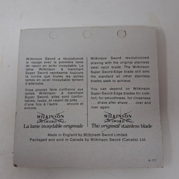 NEW Wilkinson Super Sword Edge Vintage Razor Blades England - 10 Pack (2+= 20%) - Picture 2 of 2
